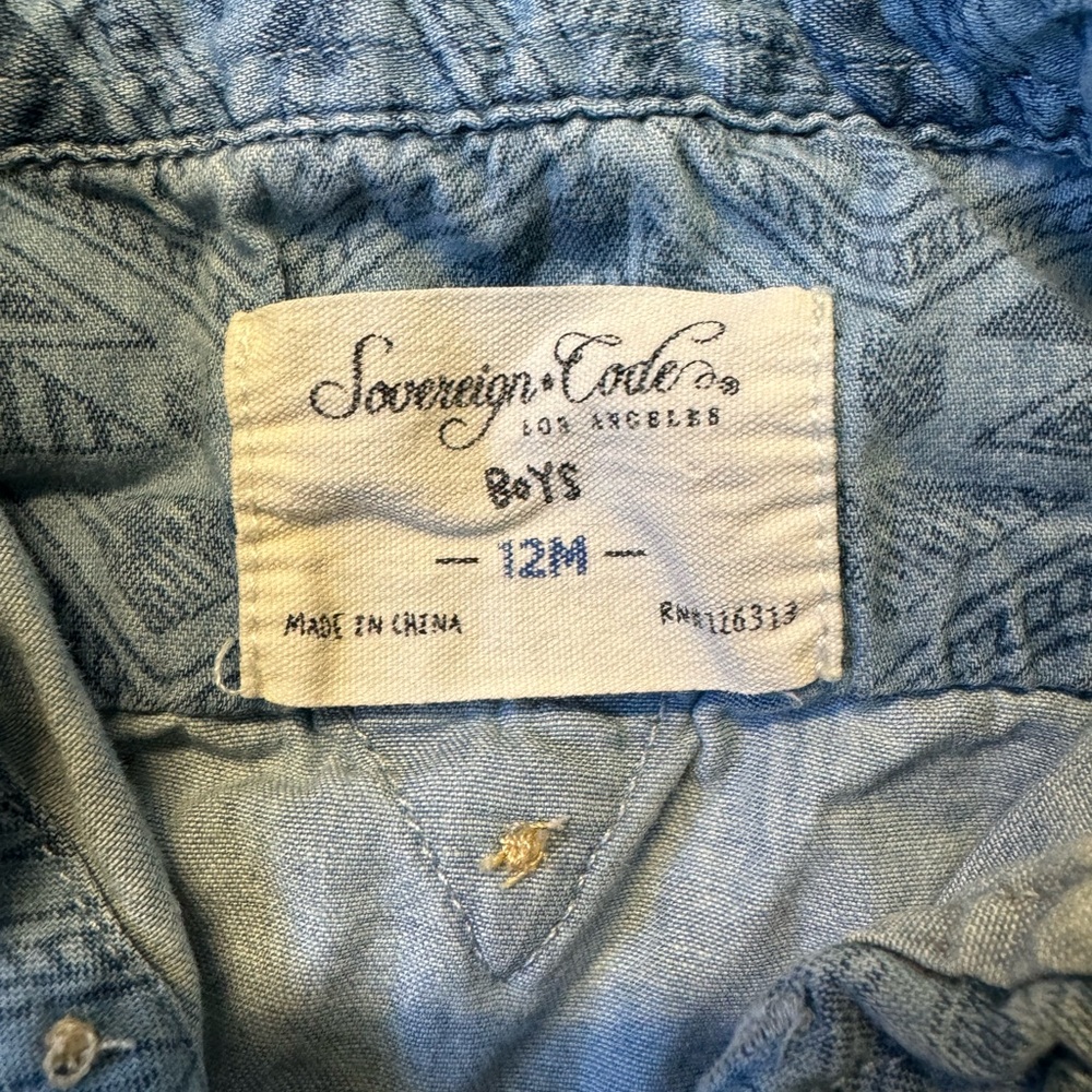 Sovereign Code Blue Patterned Button Down Shirt - Picture 3 of 4